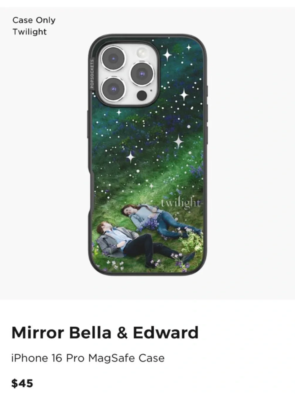 Twilight Bella & Edward Popsocket MagSafe Phone Case 16‎ Pro Max